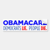 Democraten Lie.  Mensen sterven Bumpersticker (Voorkant)