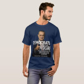 Democraten Medicare Geen Voordeel LBJ T-shirt (Voorkant volledig)