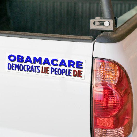 Democraten, mensen sterven bumpersticker (Op Truck)