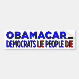 Democraten, mensen sterven bumpersticker