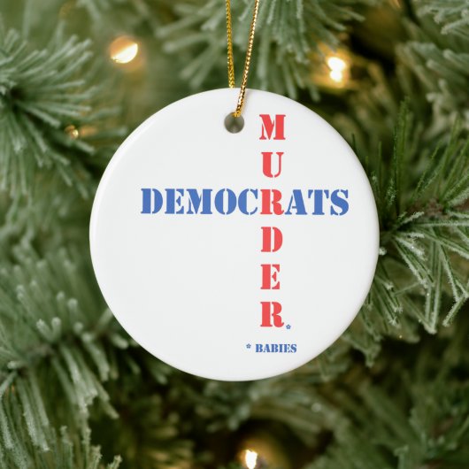 Democraten Murder Keramisch Ornament (Boom)