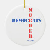 Democraten Murder Keramisch Ornament (Achterkant)
