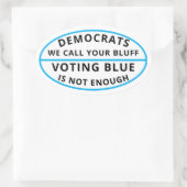 Democraten noemen we de roodroos ovale sticker (Tas)