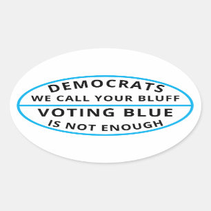 Democraten noemen we de roodroos ovale sticker