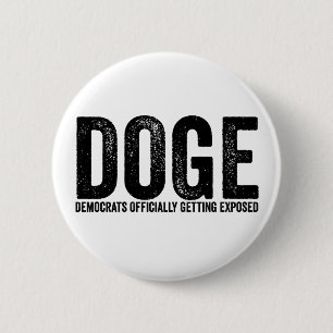 Democraten officieel ontmaskerd ronde button 5,7 cm