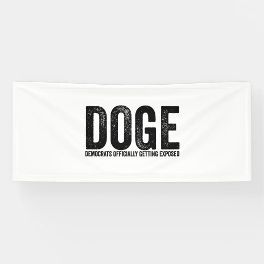 Democraten officieel ontmaskerd spandoek (Horizontaal)