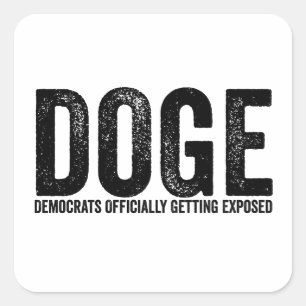 Democraten officieel ontmaskerd vierkante sticker