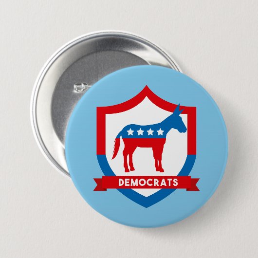 Democraten Ronde Button 7,6 Cm (Voorkant /achterkant)