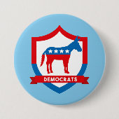 Democraten Ronde Button 7,6 Cm (Voorkant)