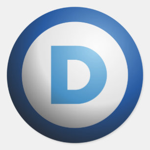 Democraten Ronde Sticker