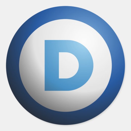 Democraten Ronde Sticker (Voorkant)