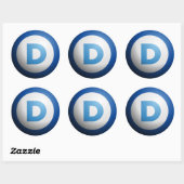 Democraten Ronde Sticker (Vel)