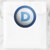 Democraten Ronde Sticker (Tas)