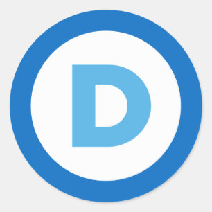 Democraten Ronde Sticker