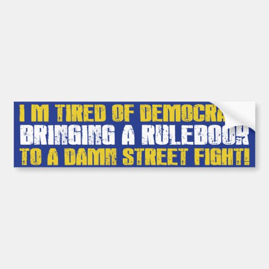Democraten Streetfight Bumpersticker (Voorkant)