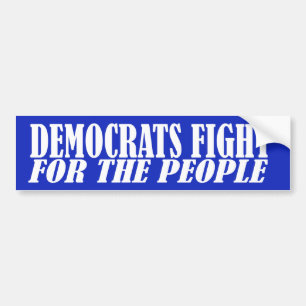 Democraten vechten voor het volk bumpersticker
