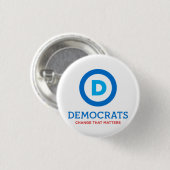 Democraten veranderen dat wat telt ronde button 3,2 cm (Voorkant /achterkant)