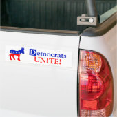 Democraten VERENIGEN! Bumpersticker (Op Truck)
