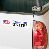 Democraten VERENIGEN! Bumpersticker (Op Truck)