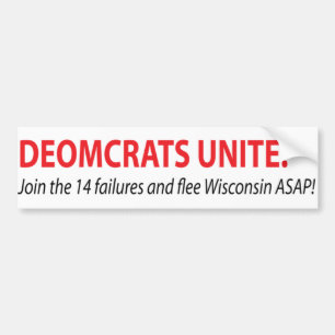 Democraten verenigen bumpersticker