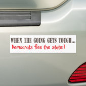 Democraten vliegen als ze hun weg niet vinden bumpersticker (Op auto)