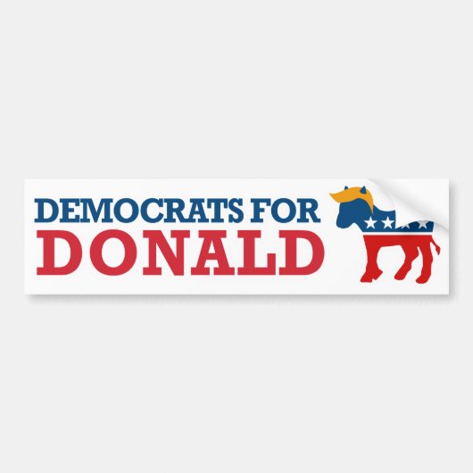 Democraten voor Donald PNG Bumpersticker (Voorkant)