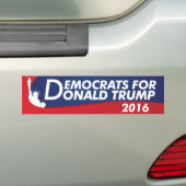 Democraten voor Donald Trump 2016 Bumpersticker (Op auto)
