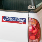 Democraten voor Donald Trump 2016 Bumpersticker (Op Truck)