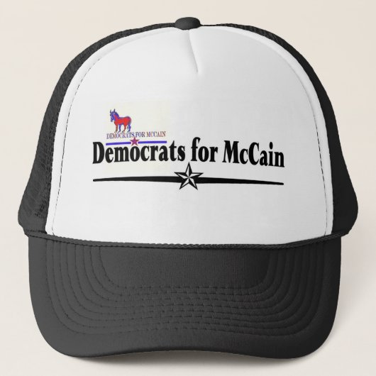 DEMOCRATEN VOOR MCCAIN TRUCKER PET (Voorkant)