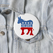 Democraten voor Newsom Ronde Button 4,0 Cm (In situ)