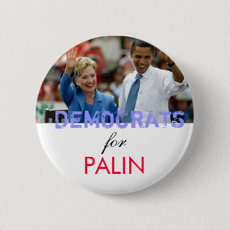 Democraten voor Palin Ronde Button 5,7 Cm