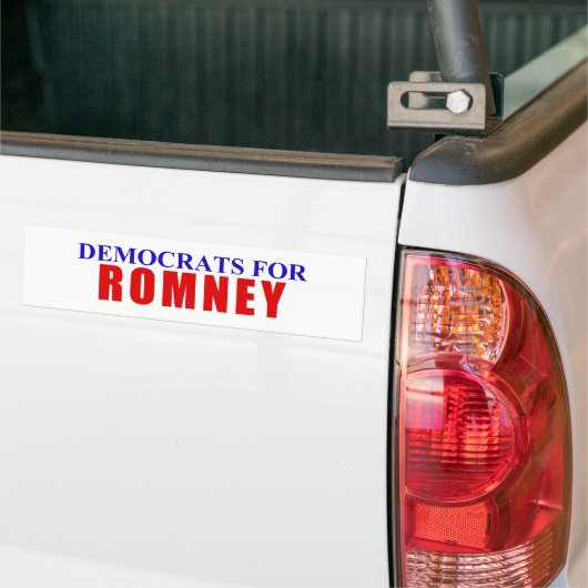 Democraten voor Romney Bumpersticker (Op Truck)