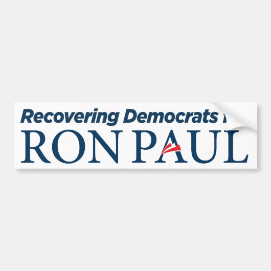 Democraten voor Ron Paul Bumpersticker (Voorkant)