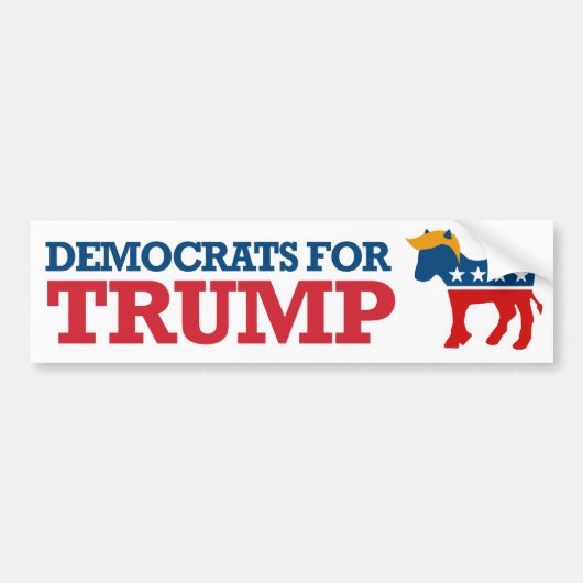 Democraten voor Trump - PNG.nl Bumpersticker (Voorkant)