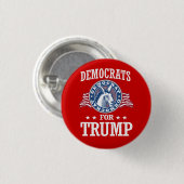 DEMOCRATEN VOOR TRUMP RONDE BUTTON 3,2 CM (Voorkant /achterkant)