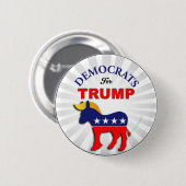 DEMOCRATEN VOOR TRUMP TRUMPOCRATS Schakelen Partij Ronde Button 5,7 Cm (Voorkant /achterkant)