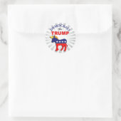 DEMOCRATEN VOOR TRUMP!! Trumpocrats! Switch Party! Ronde Sticker (Tas)