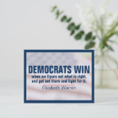 Democraten winnen om erachter te komen wat de juis briefkaart (Staand voorkant)
