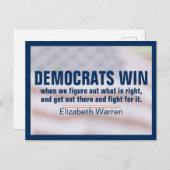 Democraten winnen om erachter te komen wat de juis briefkaart (Voorkant / Achterkant)