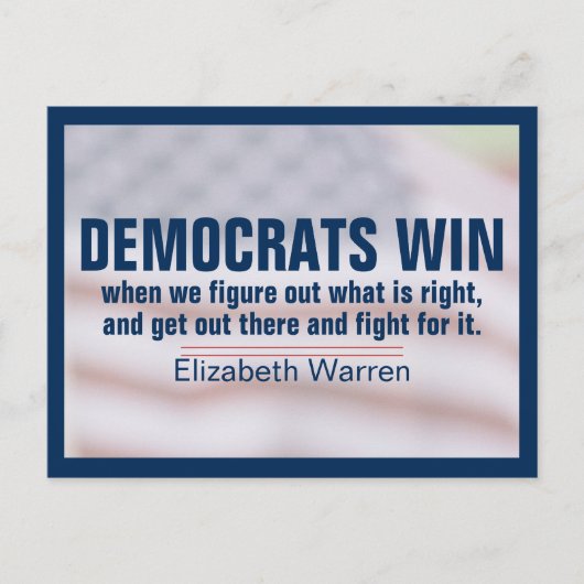 Democraten winnen om erachter te komen wat de juis briefkaart (Voorkant)