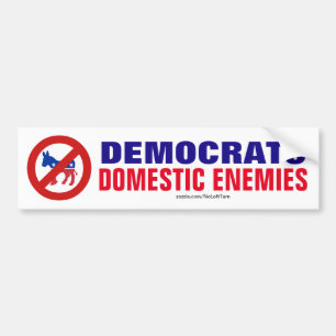 Democraten zijn Bumpersticker van binnenlandse vij