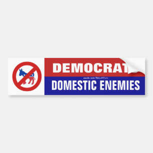 Democraten zijn Bumpersticker van binnenlandse vij
