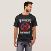 Democraten zijn dom, de echte virusdreiging t-shirt (Voorkant volledig)