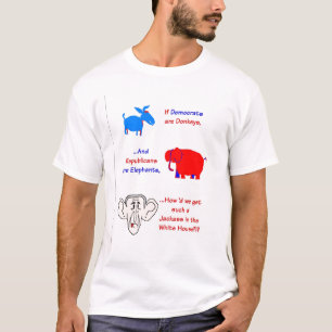 Democraten zijn Donkeys, Republikeinen zijn olifan T-shirt