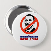Democraten zijn dumb ronde button 4,0 cm (Voorkant /achterkant)