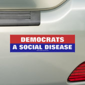 Democraten zijn een sociale Bumpersticker (Op auto)