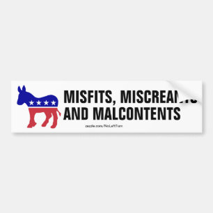 Democraten zijn misstanden en misverstanden bumpersticker