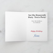 Democratic Donkey politieke verjaardag Kaart (Binnen)