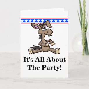 Democratic Donkey politieke verjaardag Kaart