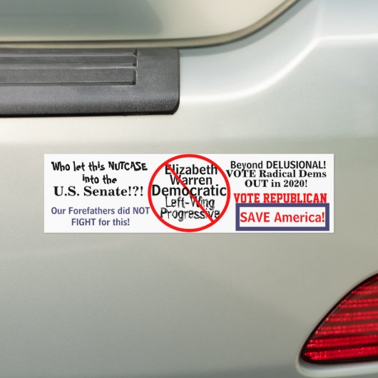 Democratic Elizabeth Warren geeft het JAAR uit Bumpersticker (Op auto)